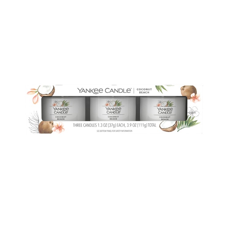 Bild von Coconut Beach Signature 3 Pack Filled Votive